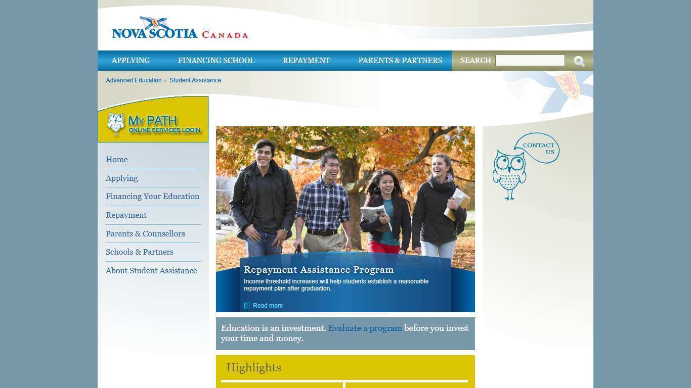 Student Assistance - | novascotia.ca